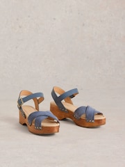 White Stuff Blue Phoebe Low Clogs - Image 2 of 4