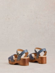 White Stuff Blue Phoebe Low Clogs - Image 3 of 4