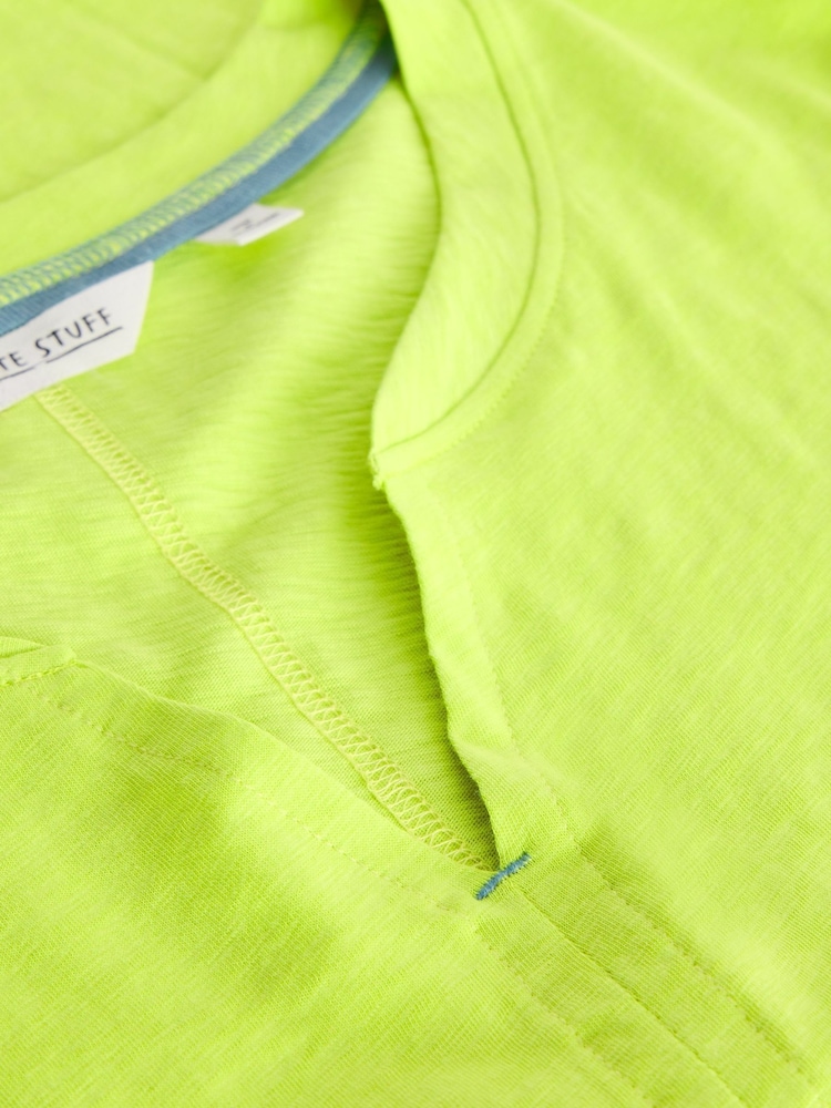 White Stuff Yellow Nelly Notch Neck 100% Cotton T-Shirt - Image 6 of 6 White Stuff Yellow Nelly Notch Neck 100% Cotton T-Shirt - Image 6 of 6