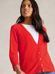 White Stuff Orange Naria Cardigan - Image 3 of 6