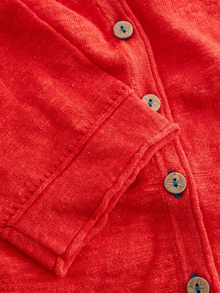 White Stuff Orange Naria Cardigan - Image 6 of 6