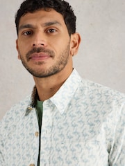 White Stuff White Salcombe Koi Printed Shirt - Image 4 of 6
