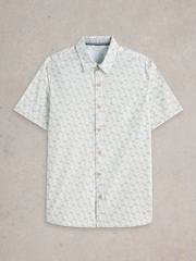 White Stuff White Salcombe Koi Printed Shirt - Image 5 of 6