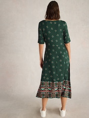 White Stuff Green Millie Jersey Dress - Image 3 of 6