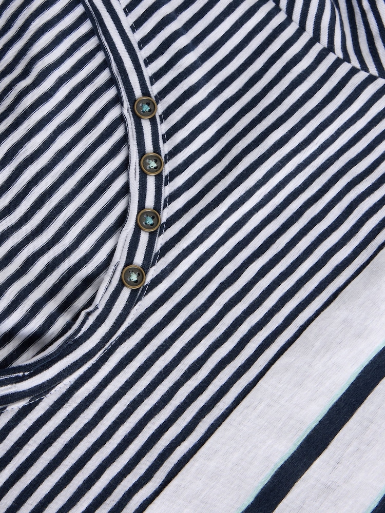 White Stuff Blue Nadia Short Sleeve T-Shirt - Image 4 of 4