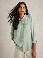 White Stuff Green Misha Utility Shirt - Image 2 of 6