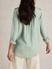 White Stuff Green Misha Utility Shirt - Image 3 of 6