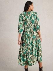 White Stuff Green Lucy Midi Dress - Image 3 of 7