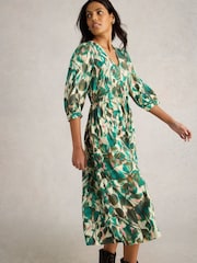 White Stuff Green Lucy Midi Dress - Image 4 of 7