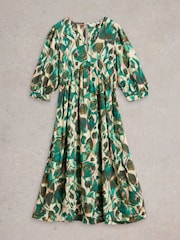 White Stuff Green Lucy Midi Dress - Image 6 of 7
