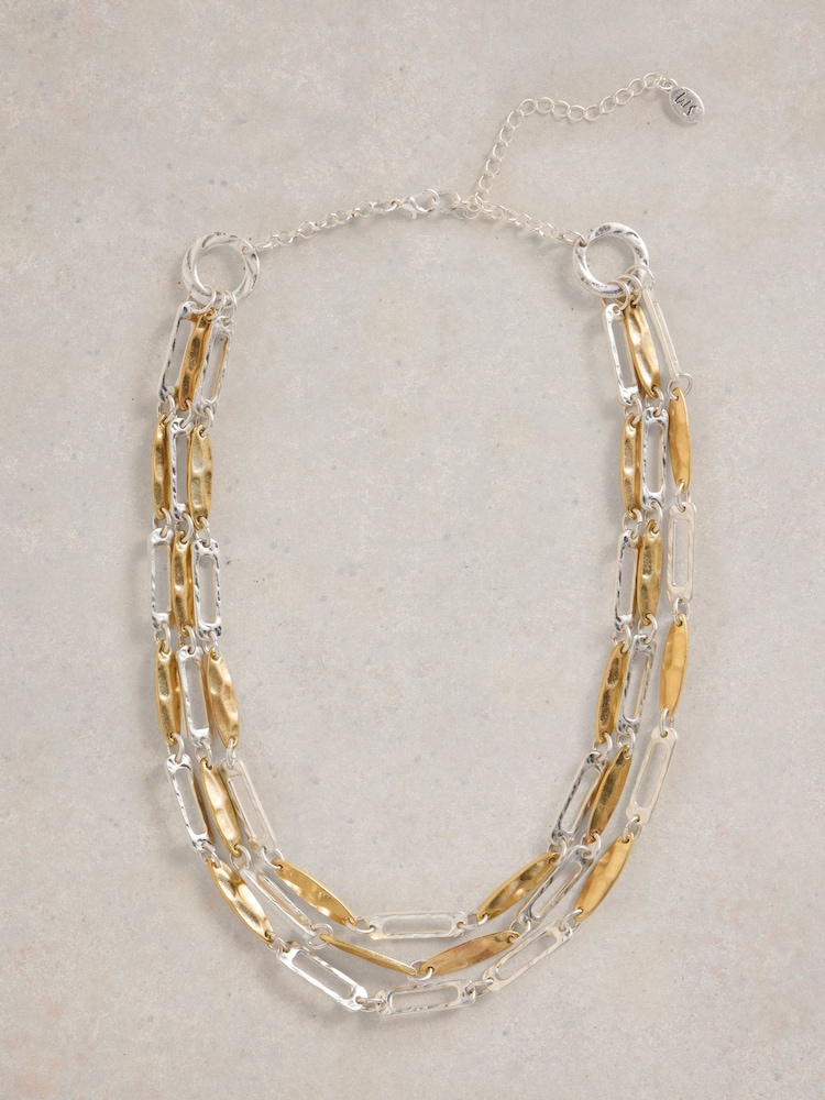 White Stuff Metallic Chestnut Multi Layer Necklace - Image 1 of 2