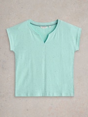 White Stuff Nelly Nep Notch Neck T-Shirt - Image 5 of 6
