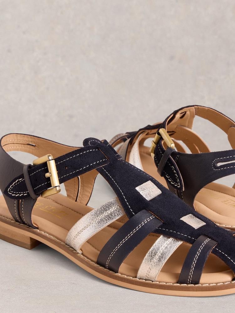 White Stuff Blue Zara Fisherman Sandals - Image 4 of 4