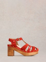 White Stuff Red Phoebe Fisherman Clogs - Image 1 of 4
