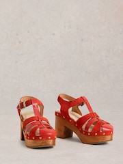White Stuff Red Phoebe Fisherman Clogs - Image 2 of 4