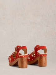 White Stuff Red Phoebe Fisherman Clogs - Image 3 of 4