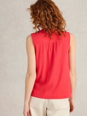 White Stuff Pink Delilah Button Top - Image 4 of 6