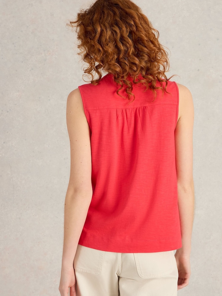 White Stuff Pink Delilah Button Top - Image 4 of 6