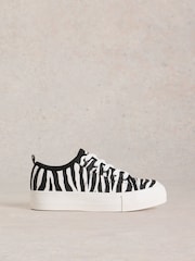 White Stuff Black Pippa Canvas Flatform Trainers - Image 1 of 4