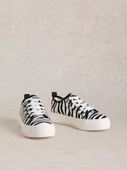 White Stuff Black Pippa Canvas Flatform Trainers - Image 2 of 4