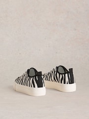 White Stuff Black Pippa Canvas Flatform Trainers - Image 3 of 4