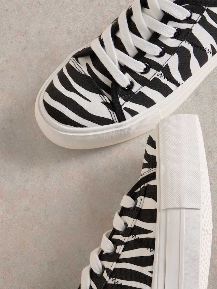 White Stuff Black Pippa Canvas Flatform Trainers - Image 4 of 4
