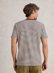 White Stuff Blue Striped Rib T-Shirt - Image 2 of 6
