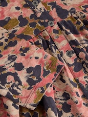 White Stuff Pink Lottie Jersey 100% Cotton Shirt Dress - Image 6 of 6