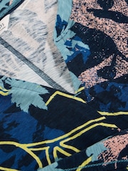 White Stuff Blue Nelly Notch Neck 100% Cotton T-Shirt - Image 6 of 6