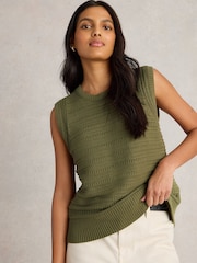 White Stuff Green Stitchy Tank - Image 1 of 6