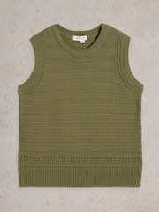White Stuff Green Stitchy Tank - Image 5 of 6