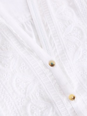 White Stuff White Tulip Sleeveless 100% Cotton Shirt - Image 6 of 6