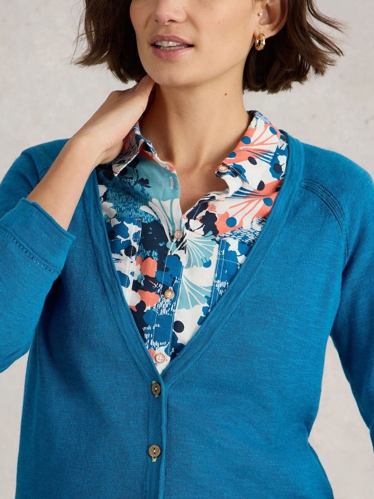 White Stuff Blue Naria Cardigan - Image 4 of 6