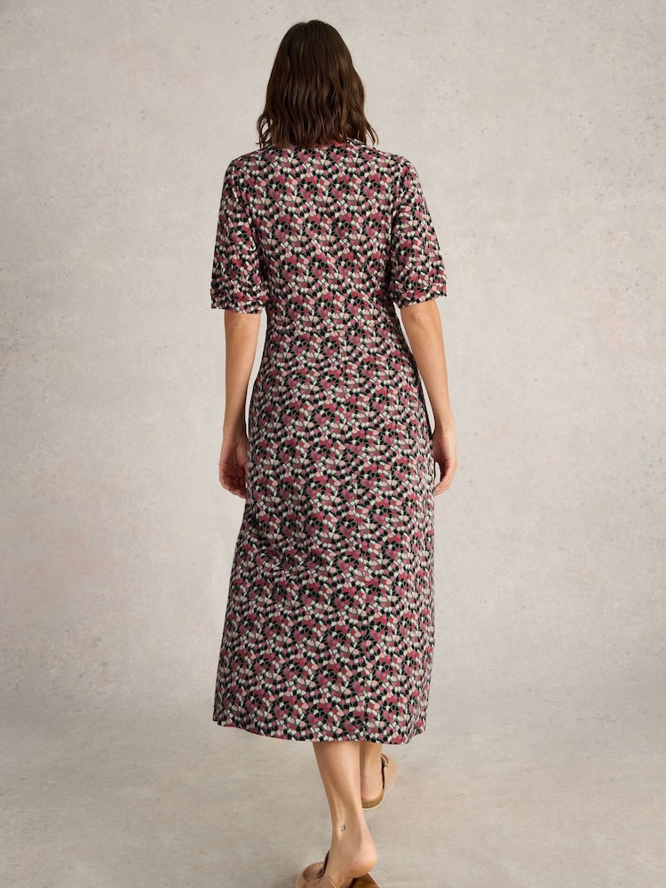 White Stuff Red Megan Jersey Dress - Image 2 of 6