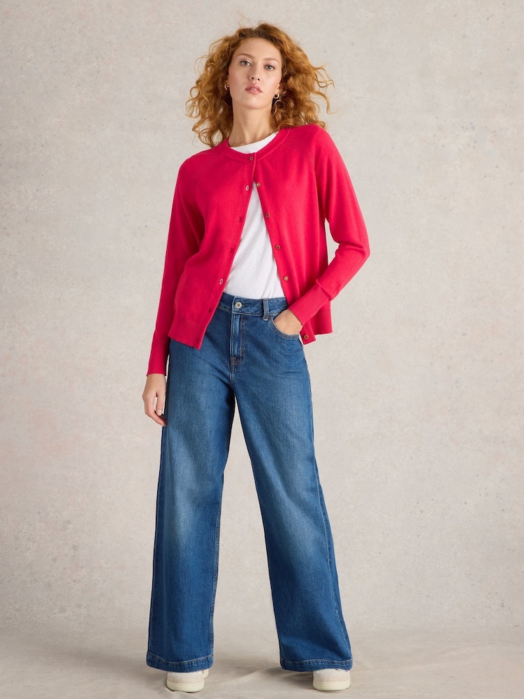 White Stuff Pink Lulu Cardigan - Image 3 of 6
