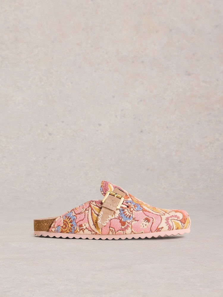 White Stuff Pink Myrtle Slip-On Footbed Shoes - Image 1 of 4