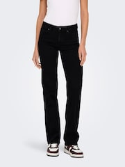 ONLY Black Blush Mid Rise Straight Leg Jeans With Super Stretch - Image 2 of 7