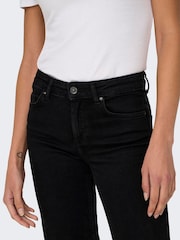 ONLY Black Blush Mid Rise Straight Leg Jeans With Super Stretch - Image 4 of 7