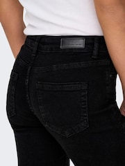 ONLY Black Blush Mid Rise Straight Leg Jeans With Super Stretch - Image 5 of 7
