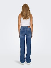 ONLY Blue Blush Mid Rise Straight Leg Jeans With Super Stretch - Image 3 of 7