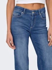 ONLY Blue Blush Mid Rise Straight Leg Jeans With Super Stretch - Image 4 of 7