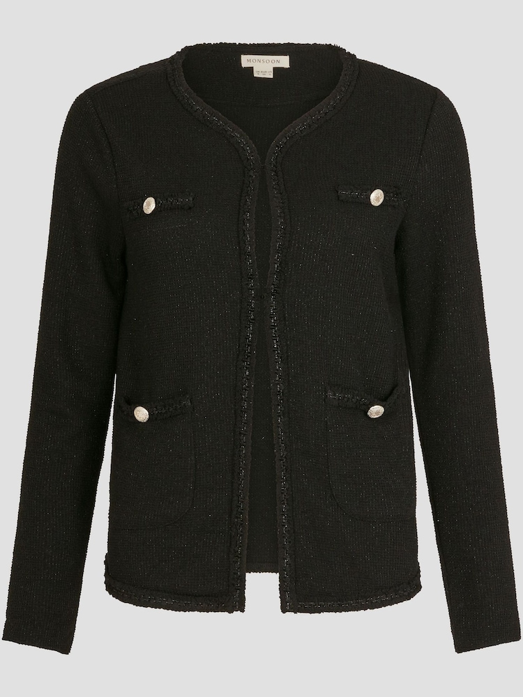Chaqueta de punto Monsoon Tina con ribete brillante - Imagen 5 de 5 Chaqueta de punto Monsoon Tina con ribete brillante - Imagen 5 de 5