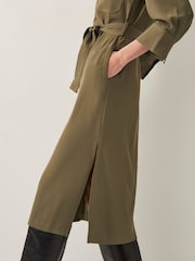 Monsoon Green Grace Cargo Midi Shirt Dress - Image 4 of 5