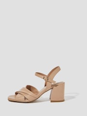 Monsoon Light Brown Rosa Twist Strap Heeled Sandals - Image 2 of 3
