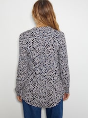 Monsoon Blue Molly Abstract Print Pintuck Blouse - Image 2 of 5