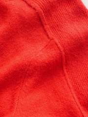 Red Pattern Crew Neck Knitted Jumper with Wool - Image 9 of 10
