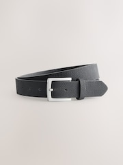 Charcoal Grey Muscle Fit Smart Brushed Cotton TENCEL™ Lyocell Blend Chinos With Belt - Image 9 of 9