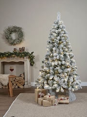 Everlands Green Imperial Pine Pre Lit Snowy 6ft Christmas Tree - Image 1 of 6