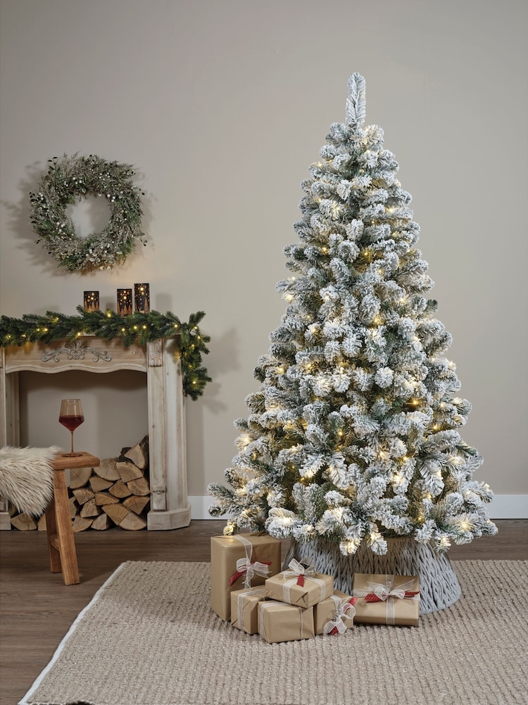 Everlands Green Imperial Pine Pre Lit Snowy 6ft Christmas Tree - Image 1 of 6