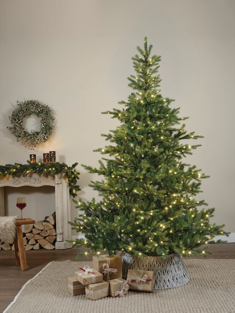 Everlands Green Grandis Fir Pre Lit 7ft Christmas Tree - Image 1 of 7 Everlands Green Grandis Fir Pre Lit 7ft Christmas Tree - Image 1 of 7